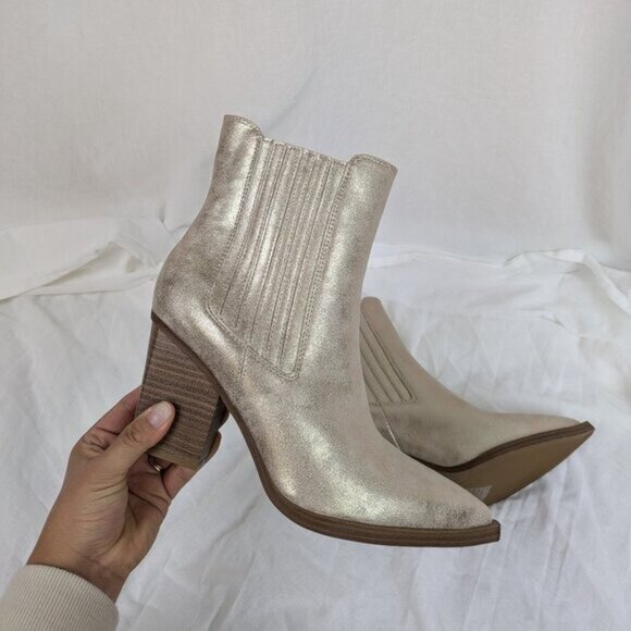 Mia Prairie Gold Ankle Boots Size 8.5 Women - Picture 7 of 9